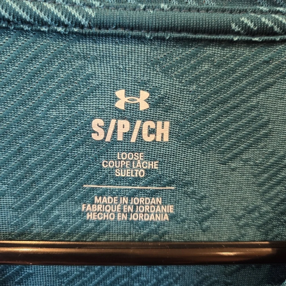 Under Armour Men's Teal Camo Tech T-Shirt, Men's Size Small New Lightweight - Picture 4 of 8